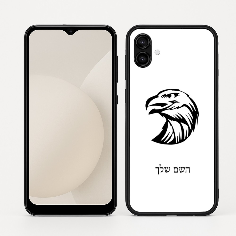 כיסוי בעיצוב אישי עם השם שלך לדגם - Samsung Galaxy A04 בעיצוב ראש נשר