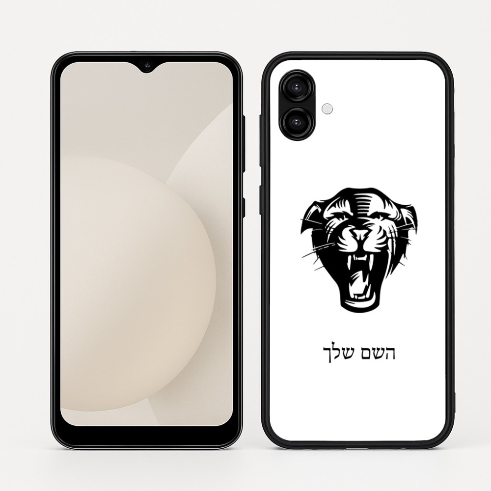 כיסוי בעיצוב אישי עם השם שלך לדגם - Samsung Galaxy A04 בעיצוב פני פנטרה