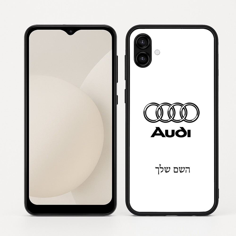 כיסוי בעיצוב אישי עם השם שלך לדגם - Samsung Galaxy A04 בעיצוב אאודי