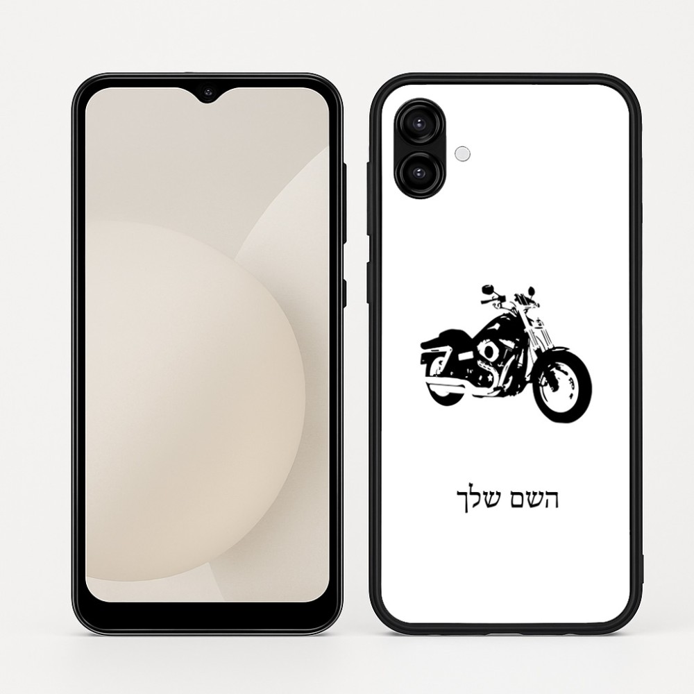 כיסוי בעיצוב אישי עם השם שלך לדגם - Samsung Galaxy A04 בעיצוב הארלי-דיווידסון