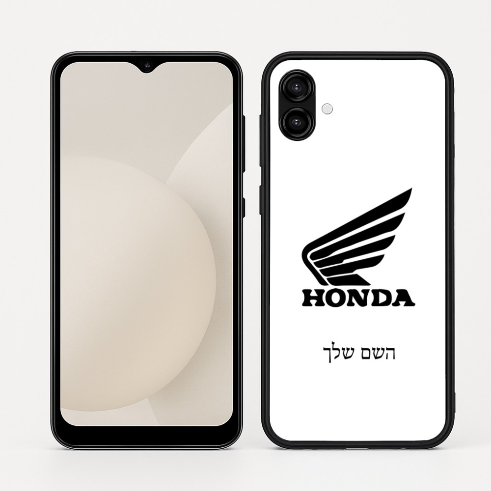 כיסוי בעיצוב אישי עם השם שלך לדגם - Samsung Galaxy A04 בעיצוב הונדה