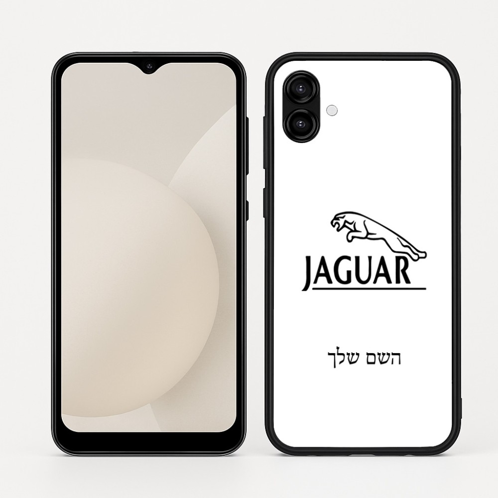כיסוי בעיצוב אישי עם השם שלך לדגם - Samsung Galaxy A04 בעיצוב יגואר