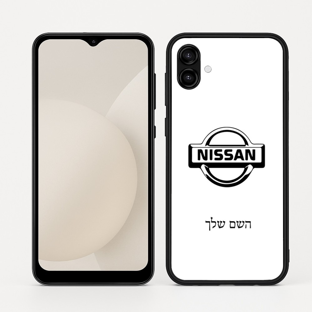 כיסוי בעיצוב אישי עם השם שלך לדגם - Samsung Galaxy A04 בעיצוב ניסאן