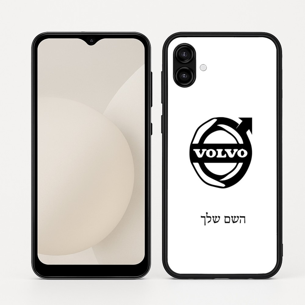 כיסוי בעיצוב אישי עם השם שלך לדגם - Samsung Galaxy A04 בעיצוב וולוו