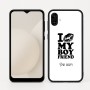 כיסוי בעיצוב אישי עם השם שלך לדגם - Samsung Galaxy A04 בעיצוב נשקי את חבר שלי