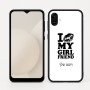 כיסוי בעיצוב אישי עם השם שלך לדגם - Samsung Galaxy A04 בעיצוב לנשק את החברה שלי