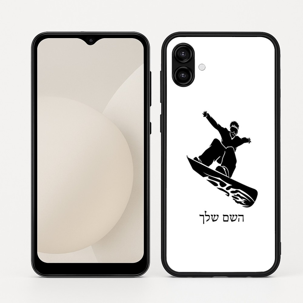 כיסוי בעיצוב אישי עם השם שלך לדגם - Samsung Galaxy A04 בעיצוב סנובורדיסט