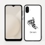 כיסוי בעיצוב אישי עם השם שלך לדגם - Samsung Galaxy A04 בעיצוב אופנוע שלג