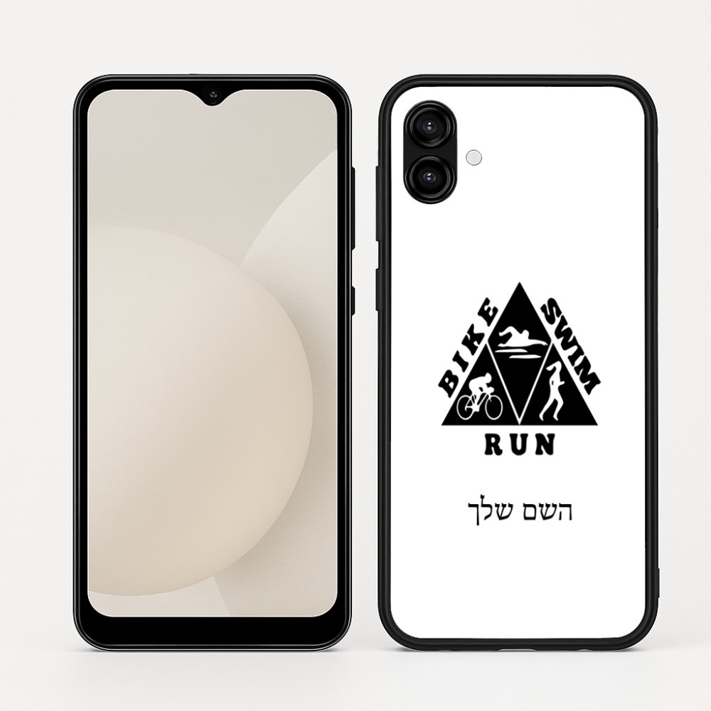 כיסוי בעיצוב אישי עם השם שלך לדגם - Samsung Galaxy A04 בעיצוב טריאתלון