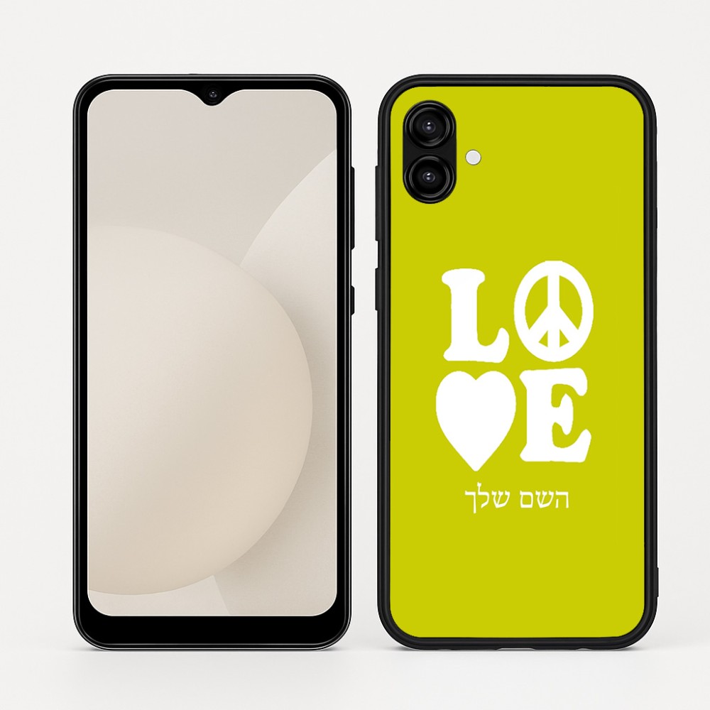 כיסוי בעיצוב אישי עם השם שלך לדגם - Samsung Galaxy A04 בעיצוב אהבה