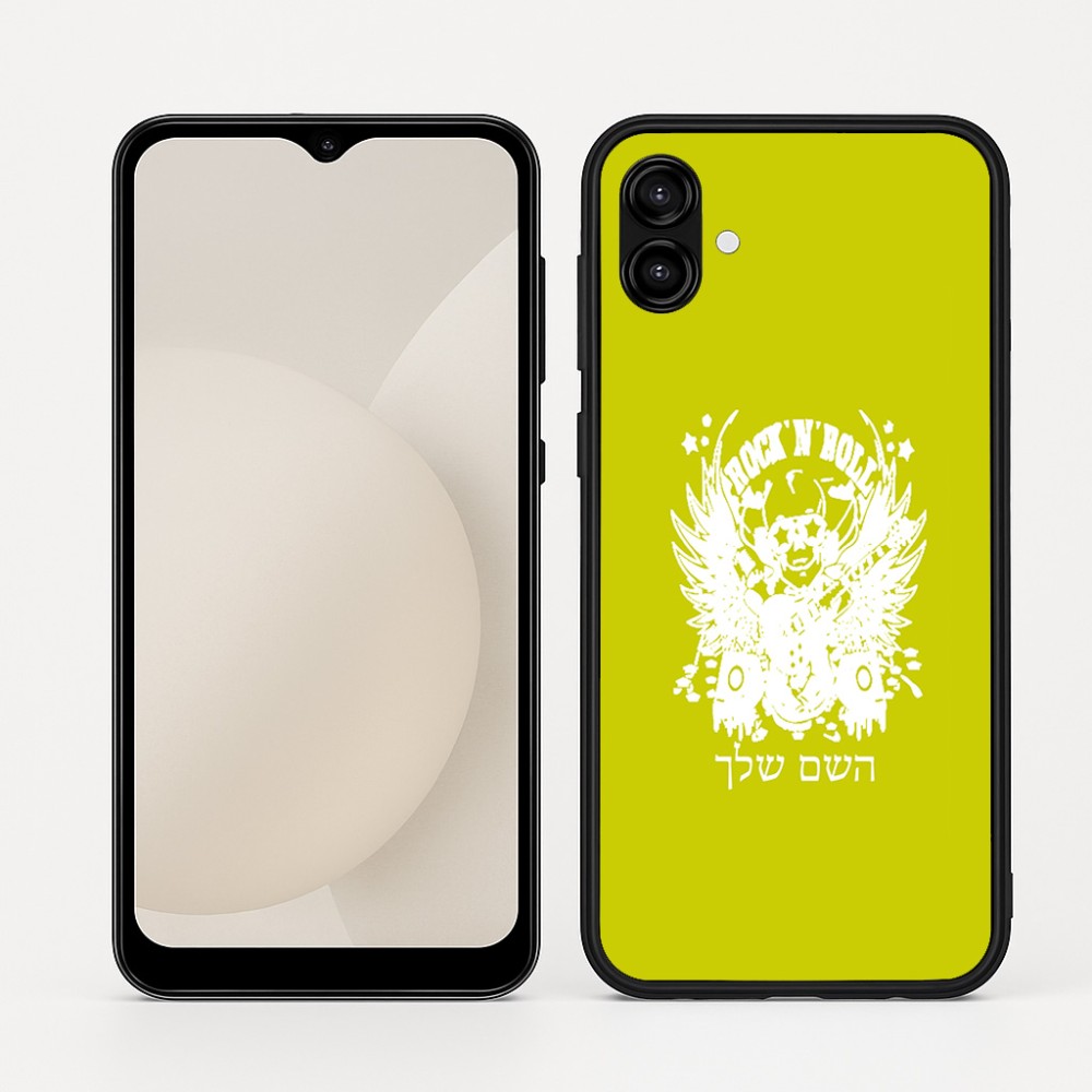 כיסוי בעיצוב אישי עם השם שלך לדגם - Samsung Galaxy A04 בעיצוב רוקנרול