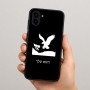 כיסוי בעיצוב אישי עם השם שלך לדגם - Samsung Galaxy A04 בעיצוב נשר אמריקאי