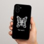 כיסוי בעיצוב אישי עם השם שלך לדגם - Samsung Galaxy A04 בעיצוב פרפר