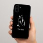 כיסוי בעיצוב אישי עם השם שלך לדגם - Samsung Galaxy A04 בעיצוב חתול