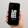 כיסוי בעיצוב אישי עם השם שלך לדגם - Samsung Galaxy A04 בעיצוב נשקי את חבר שלי