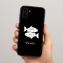 כיסוי בעיצוב אישי עם השם שלך לדגם - Samsung Galaxy A04 בעיצוב מזלות - דגים