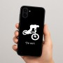 כיסוי בעיצוב אישי עם השם שלך לדגם - Samsung Galaxy A04 בעיצוב רוכב אופניים