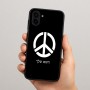 כיסוי בעיצוב אישי עם השם שלך לדגם - Samsung Galaxy A04 בעיצוב סמל השלום