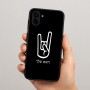 כיסוי בעיצוב אישי עם השם שלך לדגם - Samsung Galaxy A04 בעיצוב יד סלע