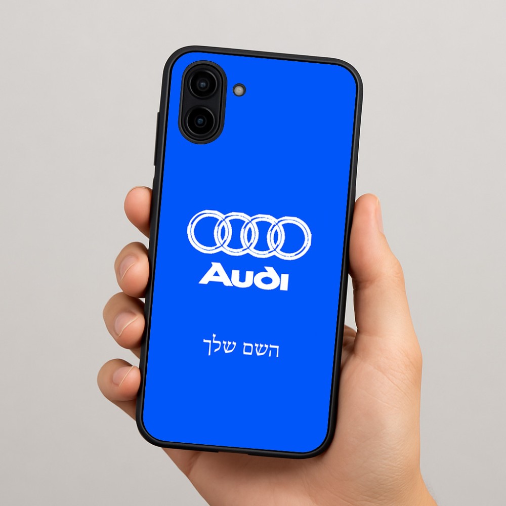 כיסוי בעיצוב אישי עם השם שלך לדגם - Samsung Galaxy A04 בעיצוב אאודי