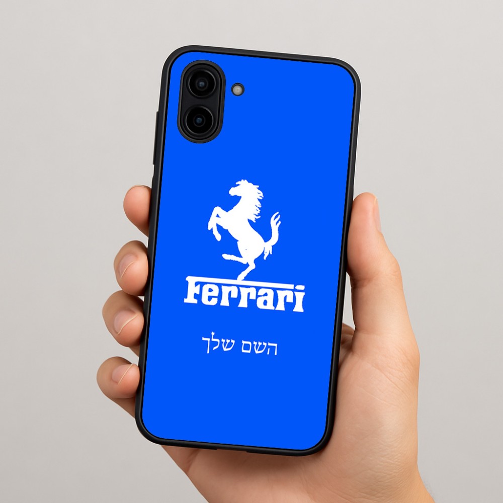 כיסוי בעיצוב אישי עם השם שלך לדגם - Samsung Galaxy A04 בעיצוב פרארי