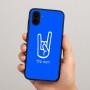 כיסוי בעיצוב אישי עם השם שלך לדגם - Samsung Galaxy A04 בעיצוב יד סלע