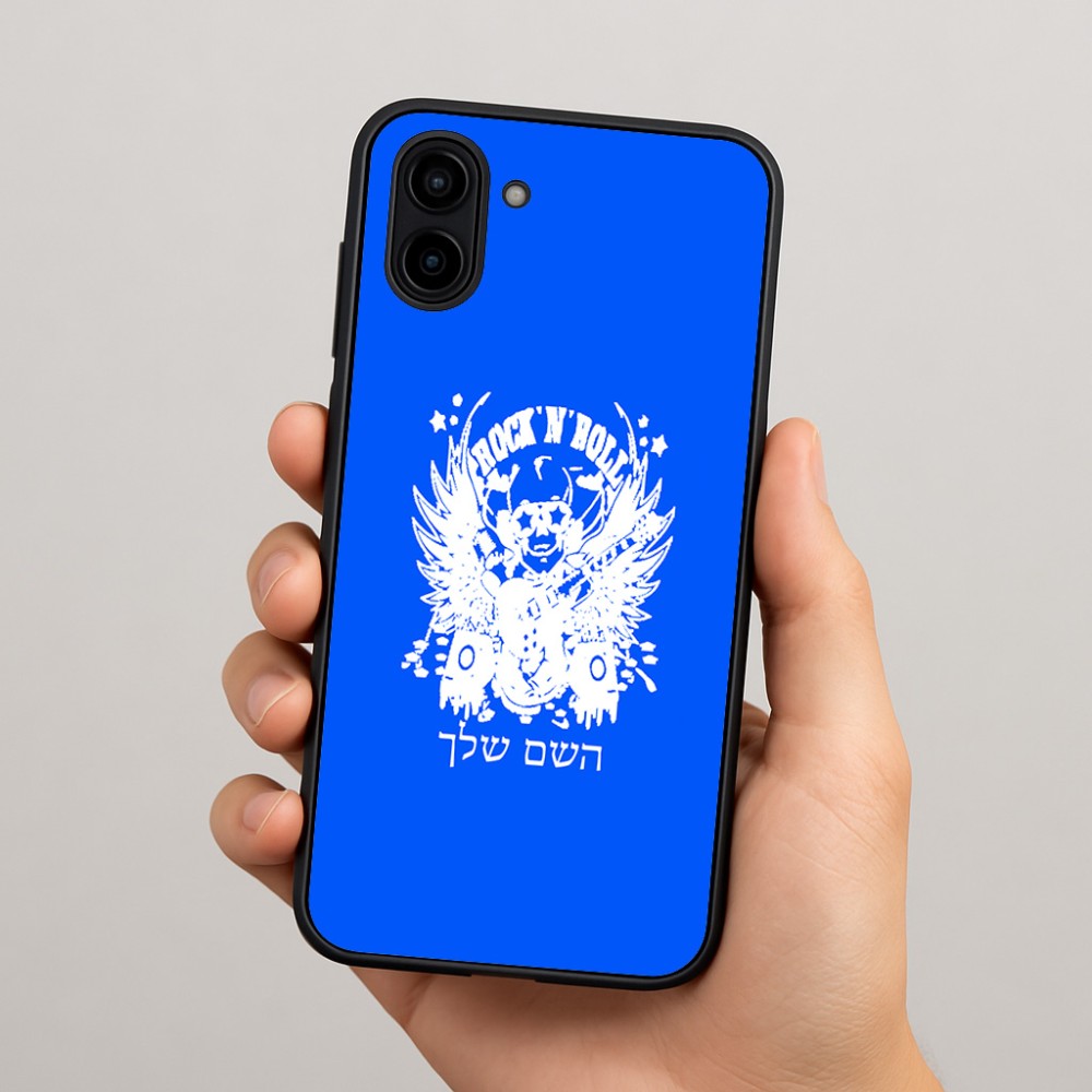 כיסוי בעיצוב אישי עם השם שלך לדגם - Samsung Galaxy A04 בעיצוב רוקנרול