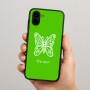 כיסוי בעיצוב אישי עם השם שלך לדגם - Samsung Galaxy A04 בעיצוב פרפר