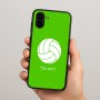 כיסוי בעיצוב אישי עם השם שלך לדגם - Samsung Galaxy A04 בעיצוב כדור כדורעף