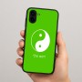 כיסוי בעיצוב אישי עם השם שלך לדגם - Samsung Galaxy A04 בעיצוב סמל יינג יאנג
