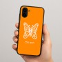 כיסוי בעיצוב אישי עם השם שלך לדגם - Samsung Galaxy A04 בעיצוב פרפר