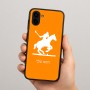 כיסוי בעיצוב אישי עם השם שלך לדגם - Samsung Galaxy A04 בעיצוב שחקן פולו - סוס
