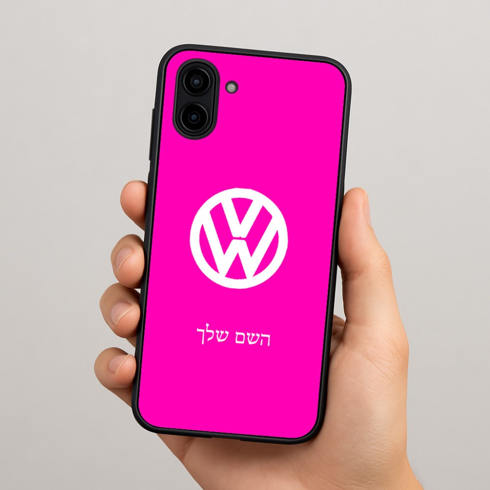 כיסוי בעיצוב אישי עם השם שלך לדגם - Samsung Galaxy A04 בעיצוב פולקסווגן