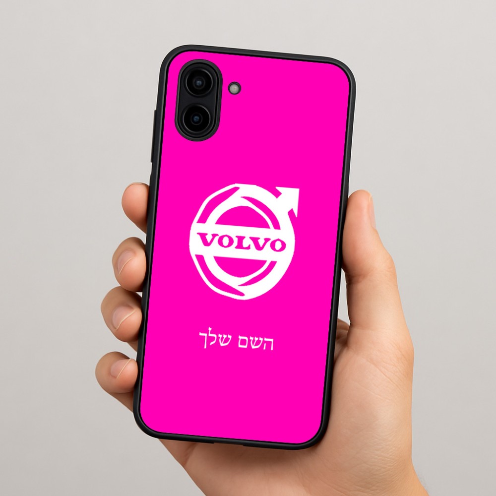 כיסוי בעיצוב אישי עם השם שלך לדגם - Samsung Galaxy A04 בעיצוב וולוו