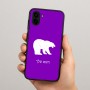 כיסוי בעיצוב אישי עם השם שלך לדגם - Samsung Galaxy A04 בעיצוב דוב