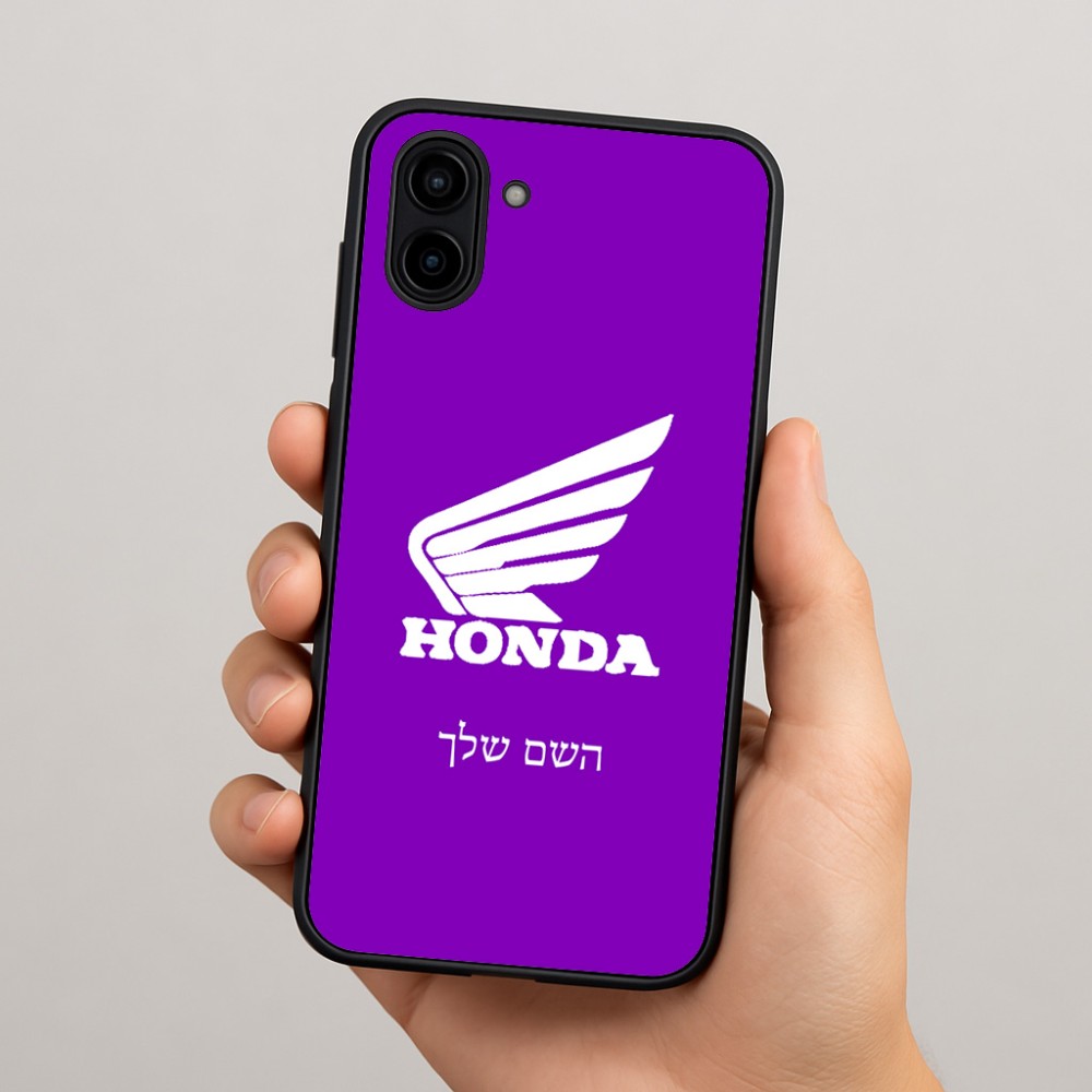 כיסוי בעיצוב אישי עם השם שלך לדגם - Samsung Galaxy A04 בעיצוב הונדה