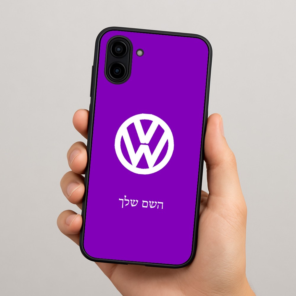 כיסוי בעיצוב אישי עם השם שלך לדגם - Samsung Galaxy A04 בעיצוב פולקסווגן