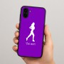כיסוי בעיצוב אישי עם השם שלך לדגם - Samsung Galaxy A04 בעיצוב רץ רץ אישה