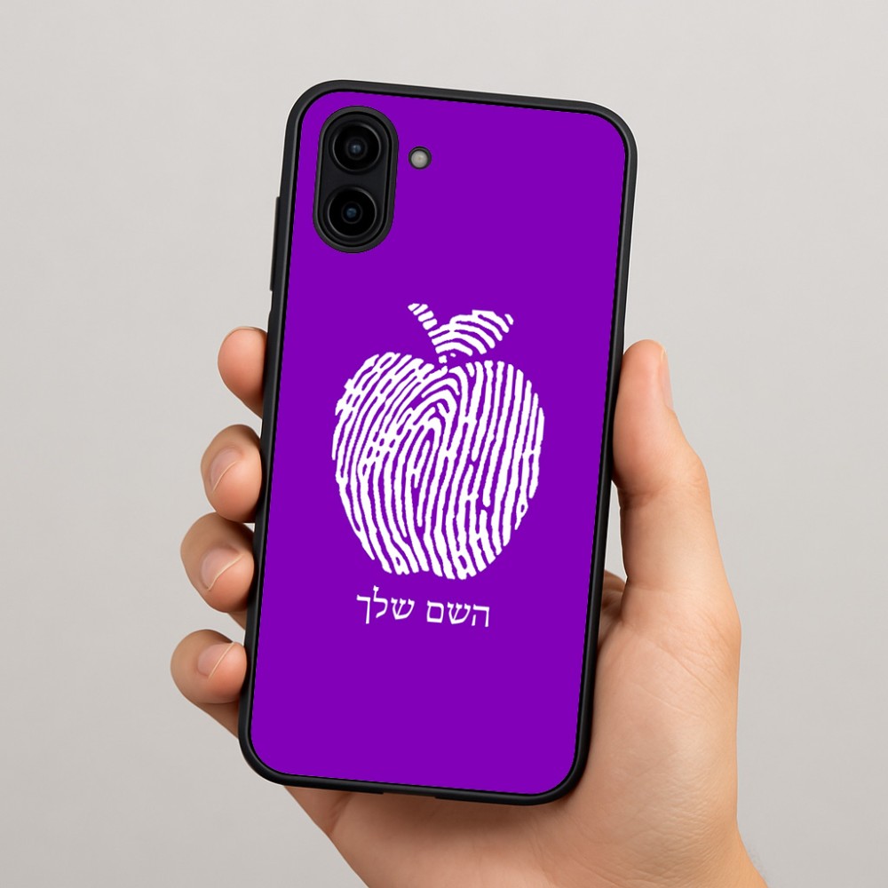 כיסוי בעיצוב אישי עם השם שלך לדגם - Samsung Galaxy A04 בעיצוב הדפס תפוח