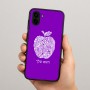 כיסוי בעיצוב אישי עם השם שלך לדגם - Samsung Galaxy A04 בעיצוב הדפס תפוח