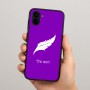 כיסוי בעיצוב אישי עם השם שלך לדגם - Samsung Galaxy A04 בעיצוב נוצת נוצה
