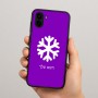 כיסוי בעיצוב אישי עם השם שלך לדגם - Samsung Galaxy A04 בעיצוב שלג
