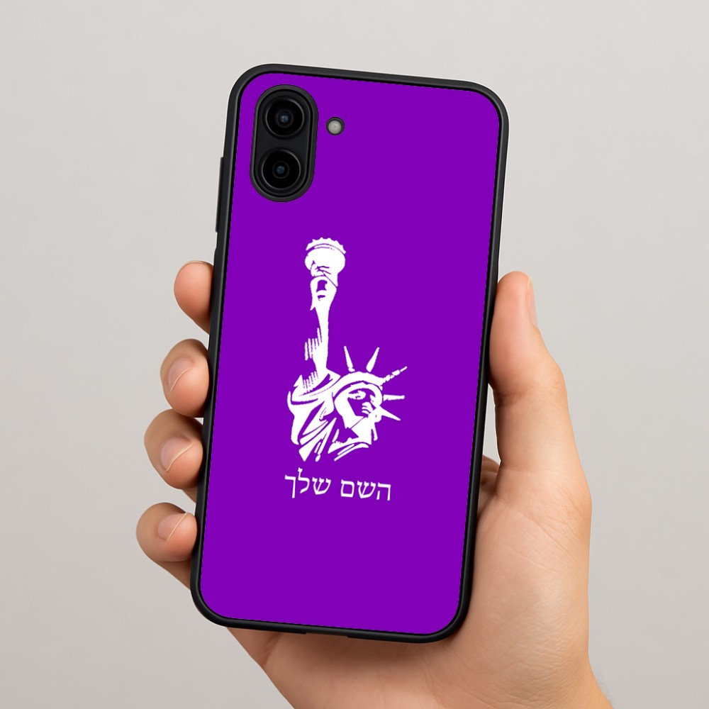 כיסוי בעיצוב אישי עם השם שלך לדגם - Samsung Galaxy A04 בעיצוב פסל החירות