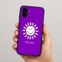 כיסוי בעיצוב אישי עם השם שלך לדגם - Samsung Galaxy A04 בעיצוב שמש
