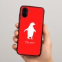 כיסוי בעיצוב אישי עם השם שלך לדגם - Samsung Galaxy A04 בעיצוב פינגווין