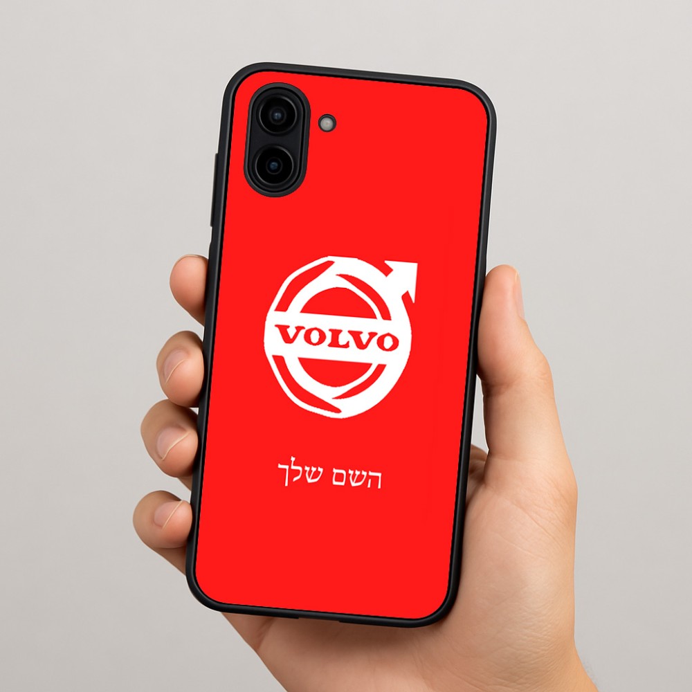 כיסוי בעיצוב אישי עם השם שלך לדגם - Samsung Galaxy A04 בעיצוב וולוו