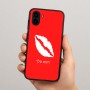 כיסוי בעיצוב אישי עם השם שלך לדגם - Samsung Galaxy A04 בעיצוב שפתיים - נשיקה