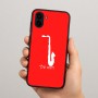כיסוי בעיצוב אישי עם השם שלך לדגם - Samsung Galaxy A04 בעיצוב סקסופון