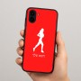 כיסוי בעיצוב אישי עם השם שלך לדגם - Samsung Galaxy A04 בעיצוב רץ רץ אישה