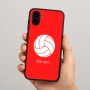 כיסוי בעיצוב אישי עם השם שלך לדגם - Samsung Galaxy A04 בעיצוב כדור כדורעף